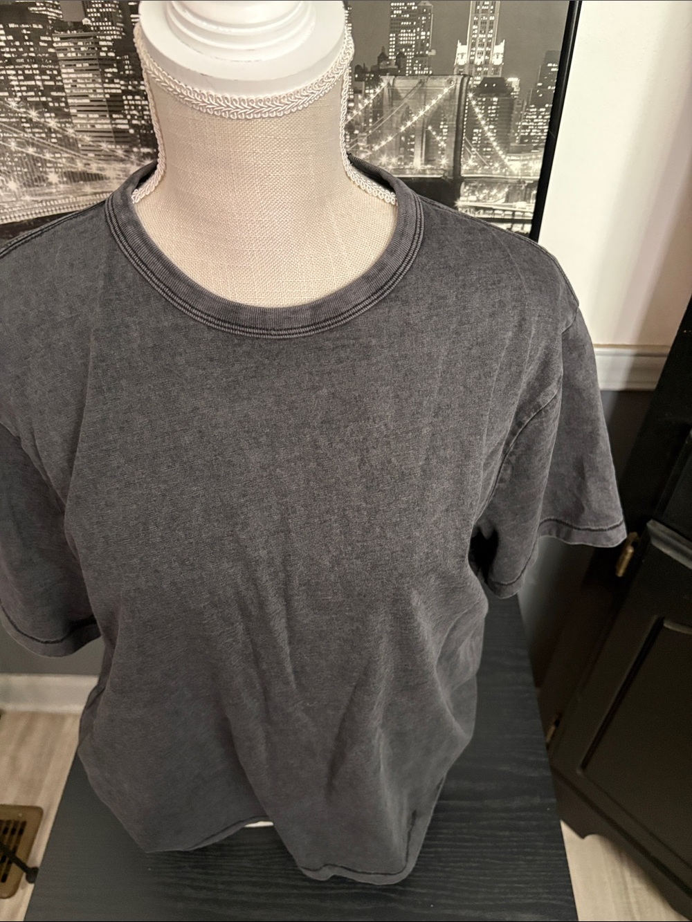 Abercrombie & Fitch Faded Charcoal Crewneck Tee nwot
